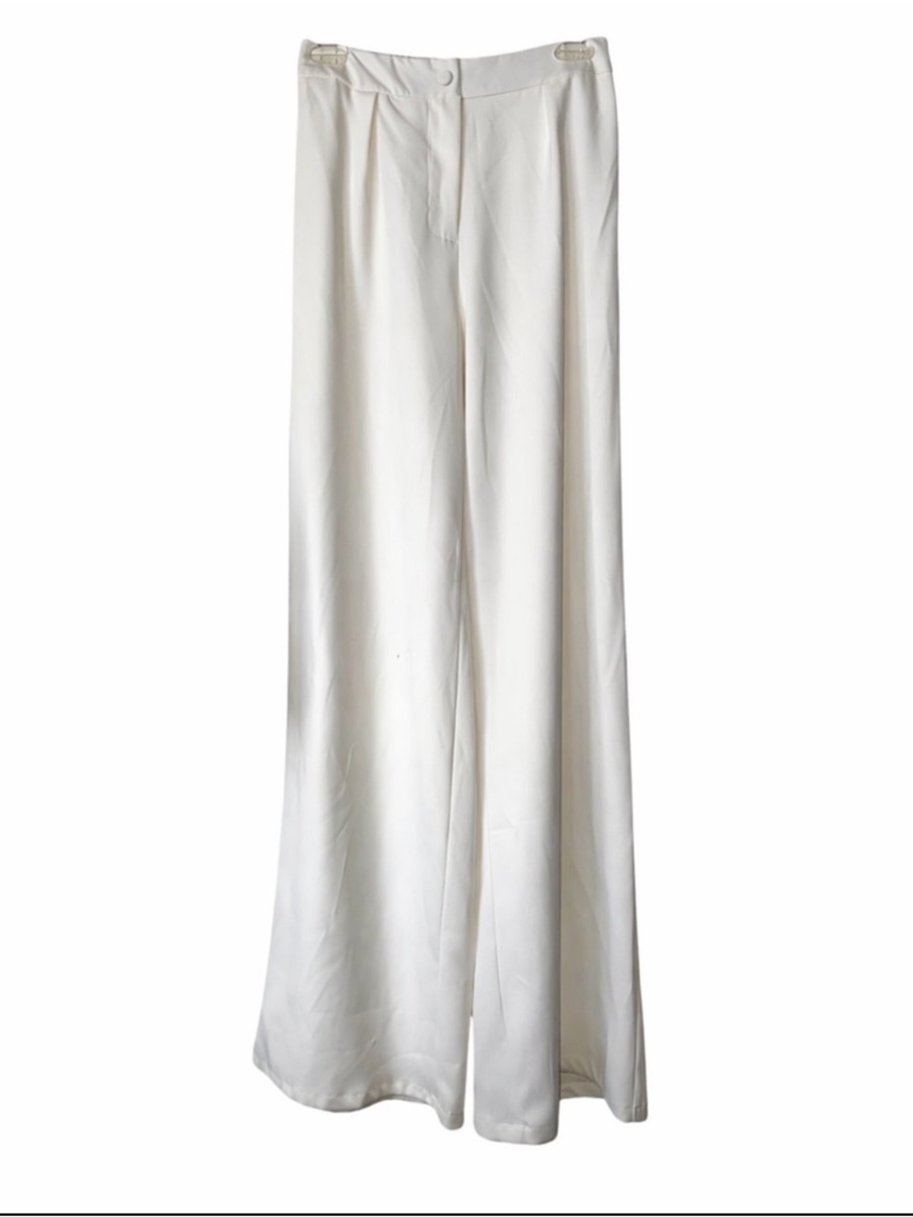Chicways White Wide Leg Pants High Rise NWT Size S